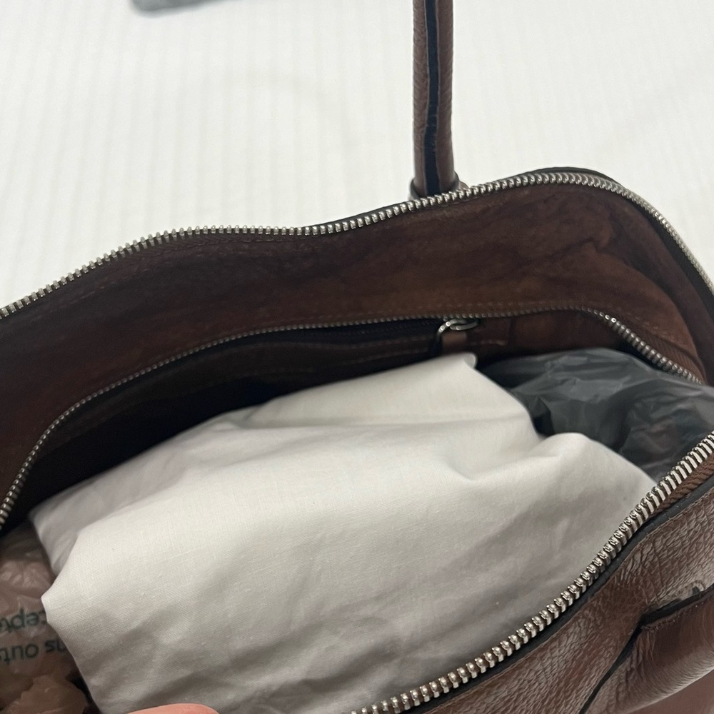 Euc! Abro Brown Leather Handbag - image 5